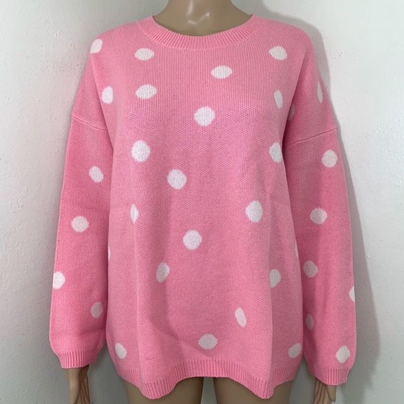 The Script Sweaters - The Script Sweater Cashmere Polka Dot New Sz S